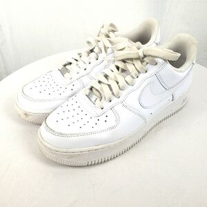 Nike Air Force One's White Leather Shoes Sz 8